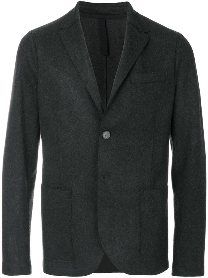Harris Wharf London Buttoned Blazer - Grey