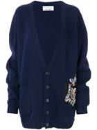 Faith Connexion Oversized Embroidered Cardigan - Blue