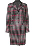 Paul Smith Check Print Tailored Coat - Black