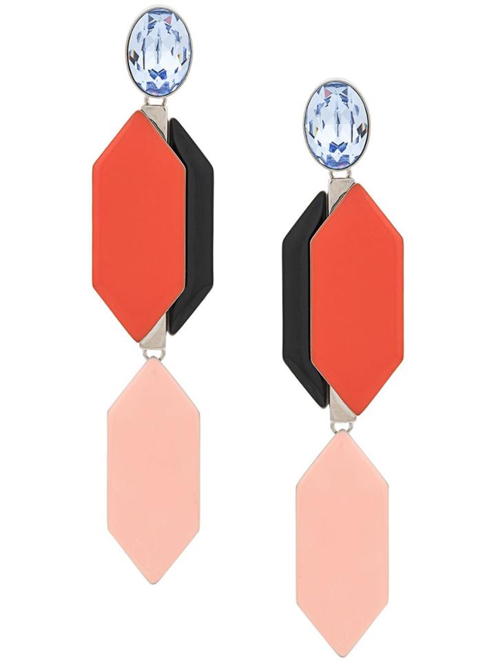 Emilio Pucci Drop Stone Earrings - Orange