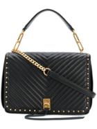 Rebecca Minkoff Chevron Style Top Handle Tote - Black