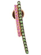 Asherali Knopfer Tsavorite And Sapphire Bar Earring, Women's