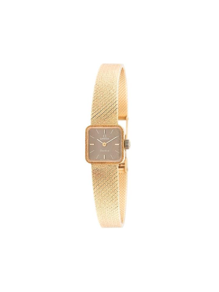 Omega Mini Square Face Watch - Gold