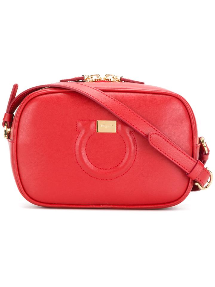 Salvatore Ferragamo Gancio City Camera Bag - Red