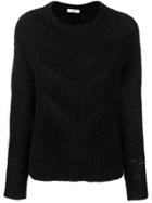 Peserico Braid Knit Sweater - Black