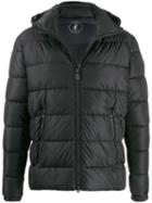 Save The Duck Hooded Quilted Coat - Grey