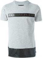 Philipp Plein 'let's Try' T-shirt, Men's, Size: Medium, Grey, Cotton/leather/polyester/polyurethane