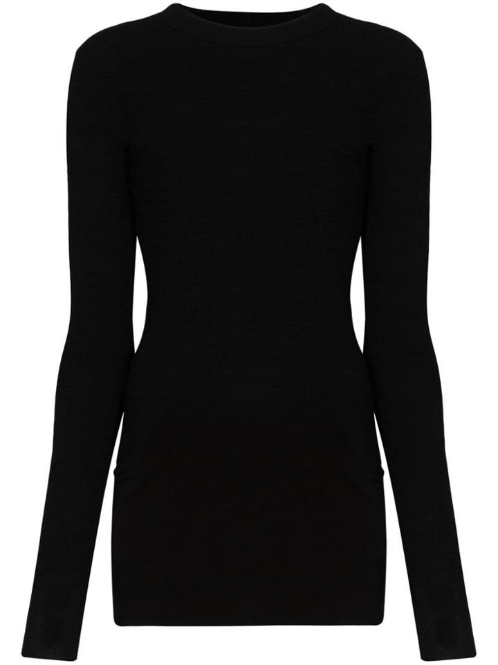 Rick Owens Ribbed Knit Top - Black