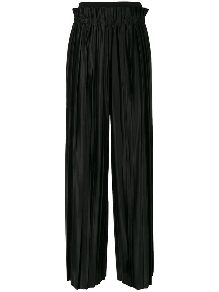 Maison Margiela - Pleated High-waisted Trousers - Women - Polyamide/polyester/spandex/elastane/virgin Wool - 42, Black, Polyamide/polyester/spandex/elastane/virgin Wool