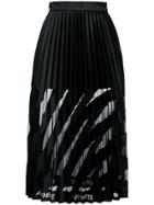 Off-white Midi Pleated Skirt - Black