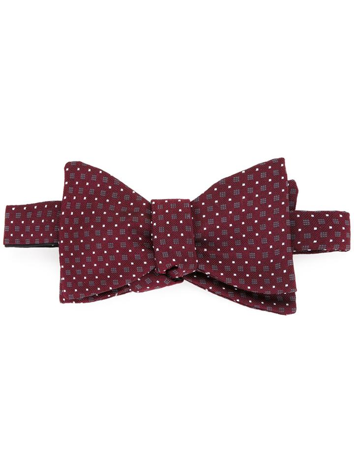 Gieves & Hawkes Polka Dot Bow Tie - Red