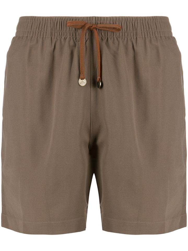 Timo Trunks Drawstring Swim Shorts - Brown