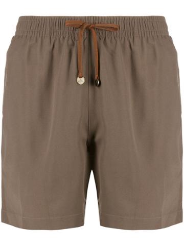 Timo Trunks Drawstring Swim Shorts - Brown