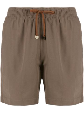 Timo Trunks Drawstring Swim Shorts - Brown