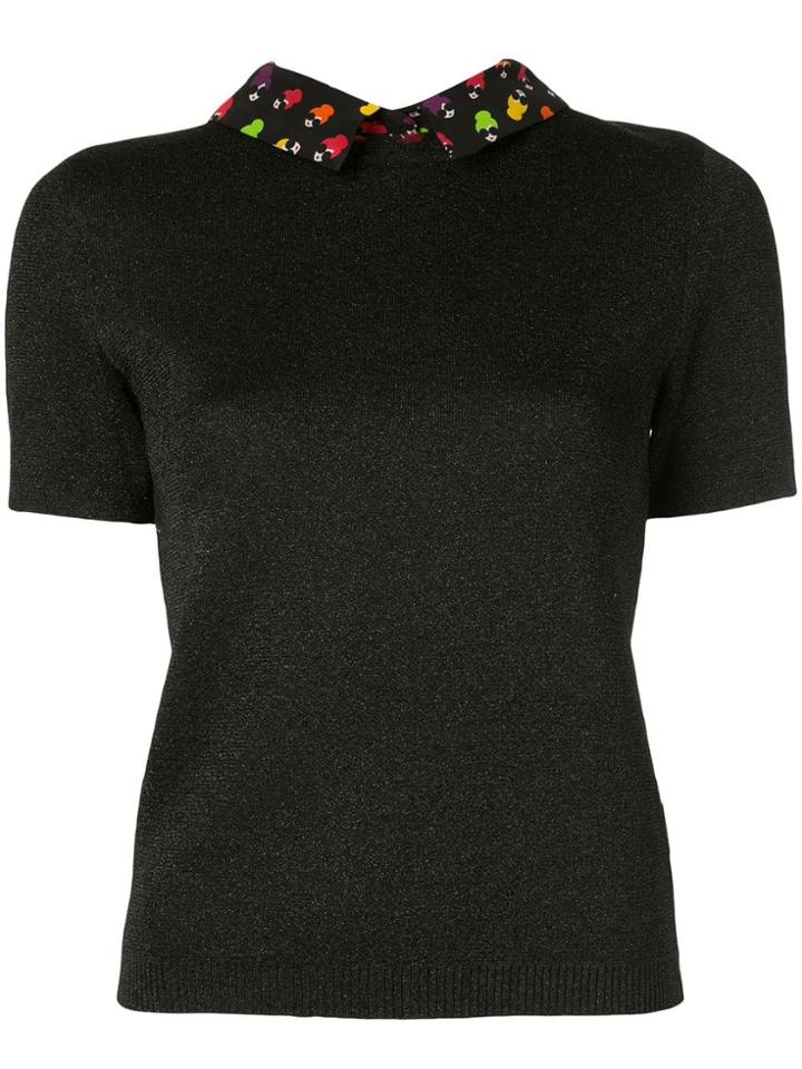Alice+olivia Aster Knitted Top - Black