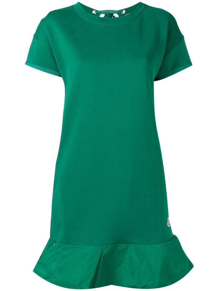 Moncler - Cherry Dress - Women - Cotton/polyester - M, Women's, Green, Cotton/polyester