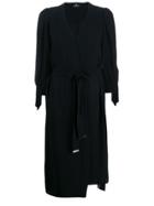 Elisabetta Franchi Belted Midi Shirt Dress - Black