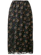 Ports 1961 Floral Print Skirt - Black