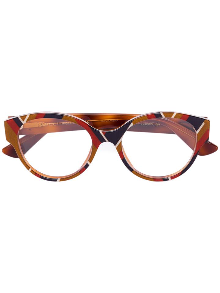 Gucci Eyewear Round Frame Glasses - Multicolour