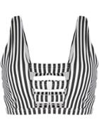 Onia Kiki Striped Cage Bikini Top - Black
