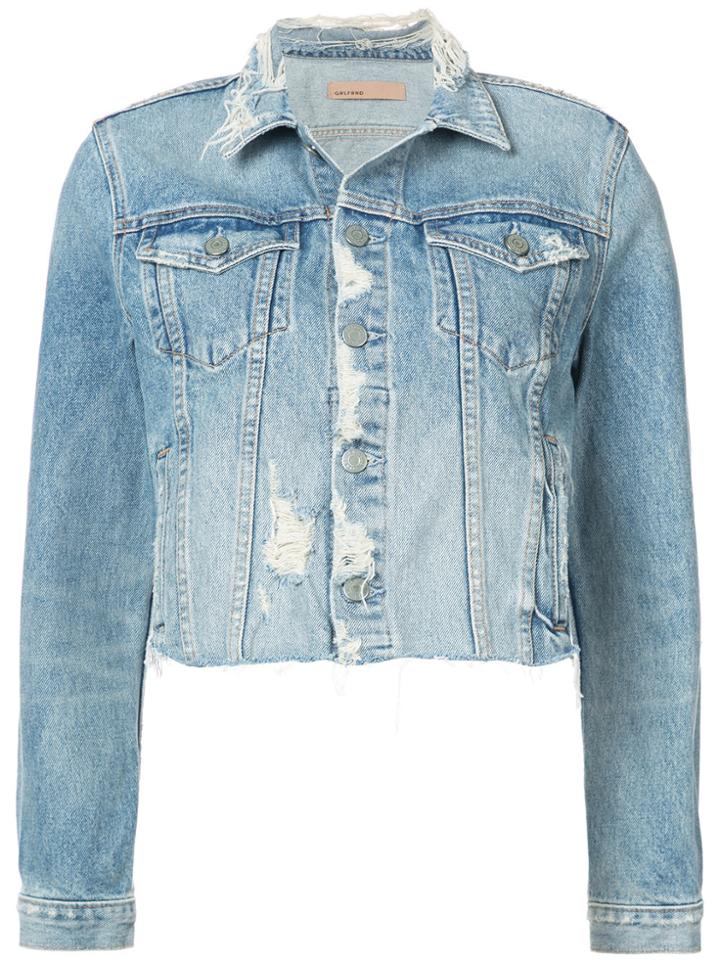 Grlfrnd Frayed Denim Jacket - Blue
