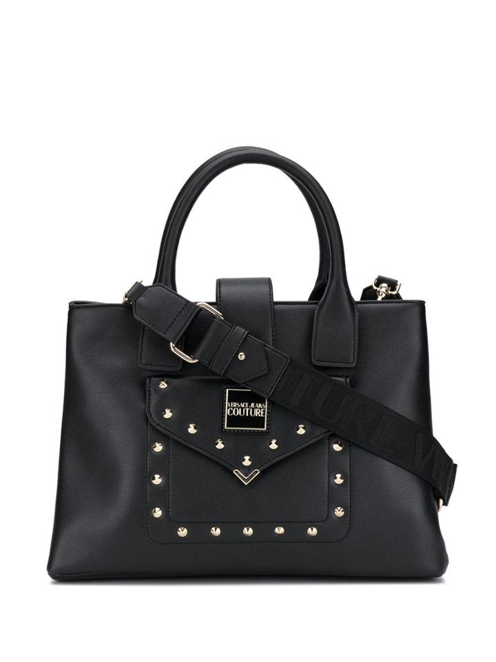 Versace Jeans Couture Studded Logo Tote - Black