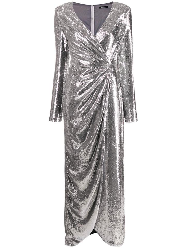 P.a.r.o.s.h. Asymmetric Long-sleeve Dress - Metallic