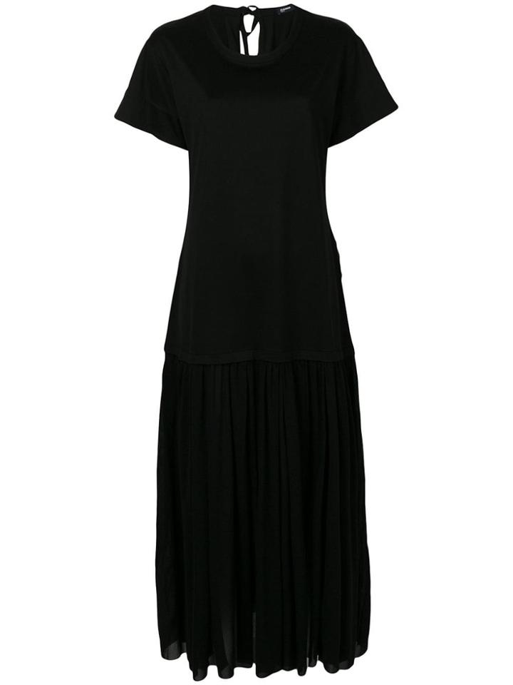 Jil Sander Navy T-shirt Drape Dress - Black