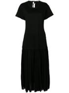 Jil Sander Navy T-shirt Drape Dress - Black