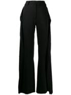 Ann Demeulemeester Wide-leg Flared Trousers - Black