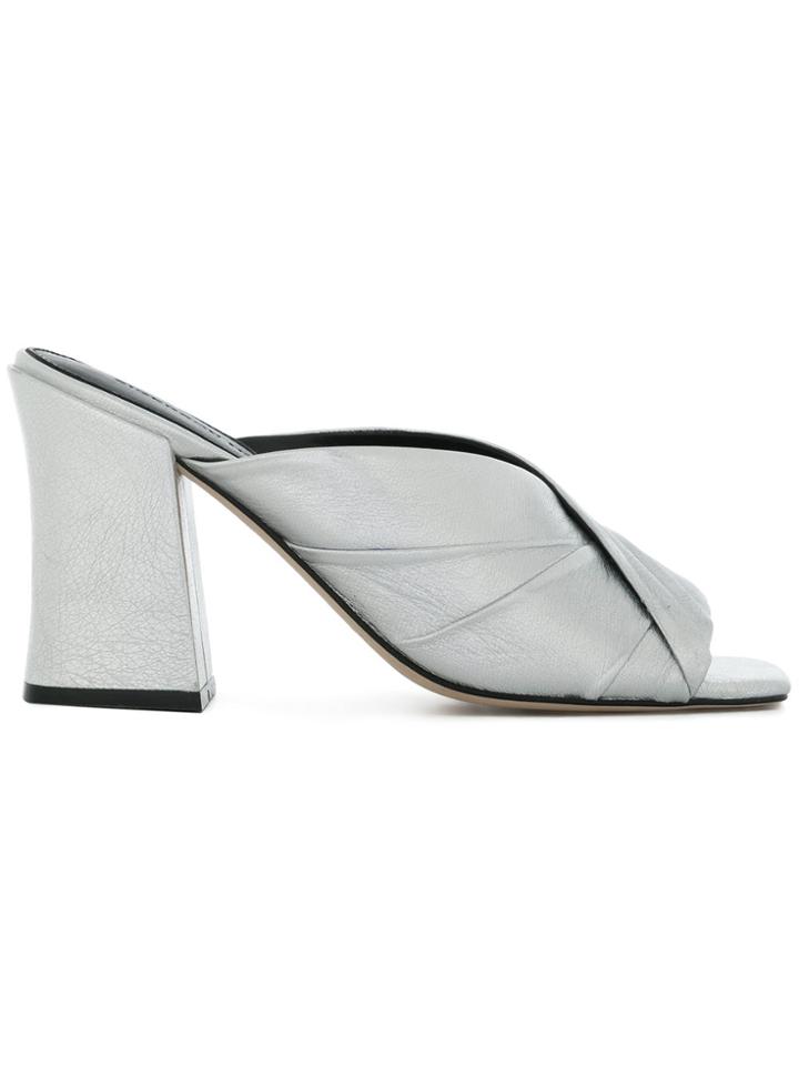 Sigerson Morrison Open Toe Mules - Metallic
