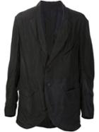 Ziggy Chen Loose Fit Blazer, Men's, Size: 46, Black, Silk/cotton/cupro