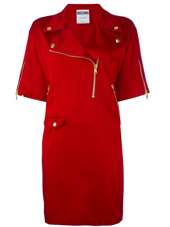 Moschino Biker Detail Dress