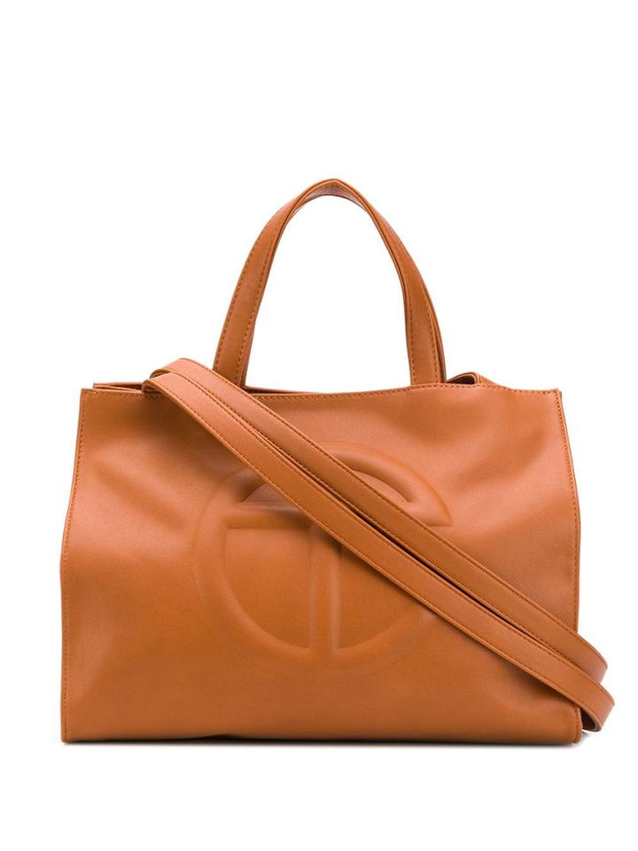 Telfar Embossed Logo Tote Bag - Brown