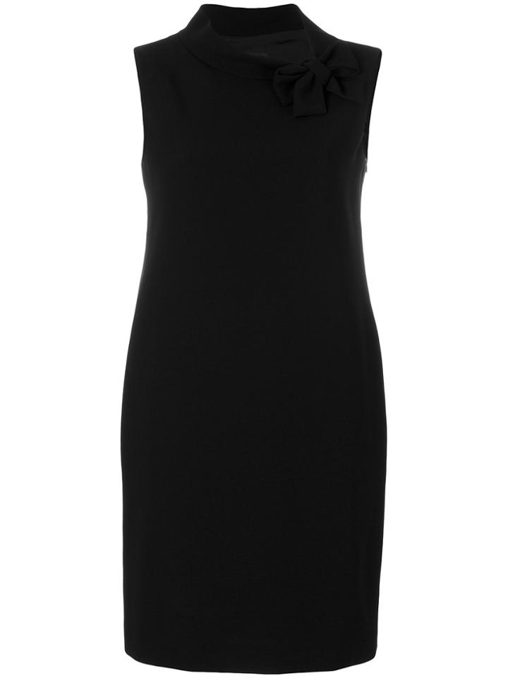 Boutique Moschino Asymmetric Neck Shift Dress - Black
