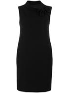Boutique Moschino Asymmetric Neck Shift Dress - Black