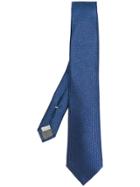 Canali Checked Tie - Blue
