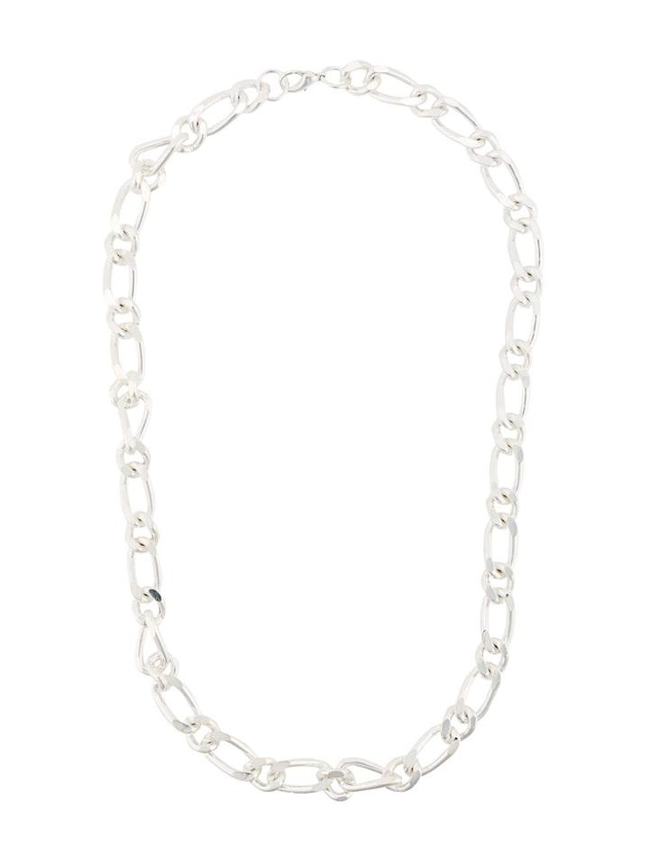Susan Caplan Vintage 1990s Figaro Chain Necklace - Silver