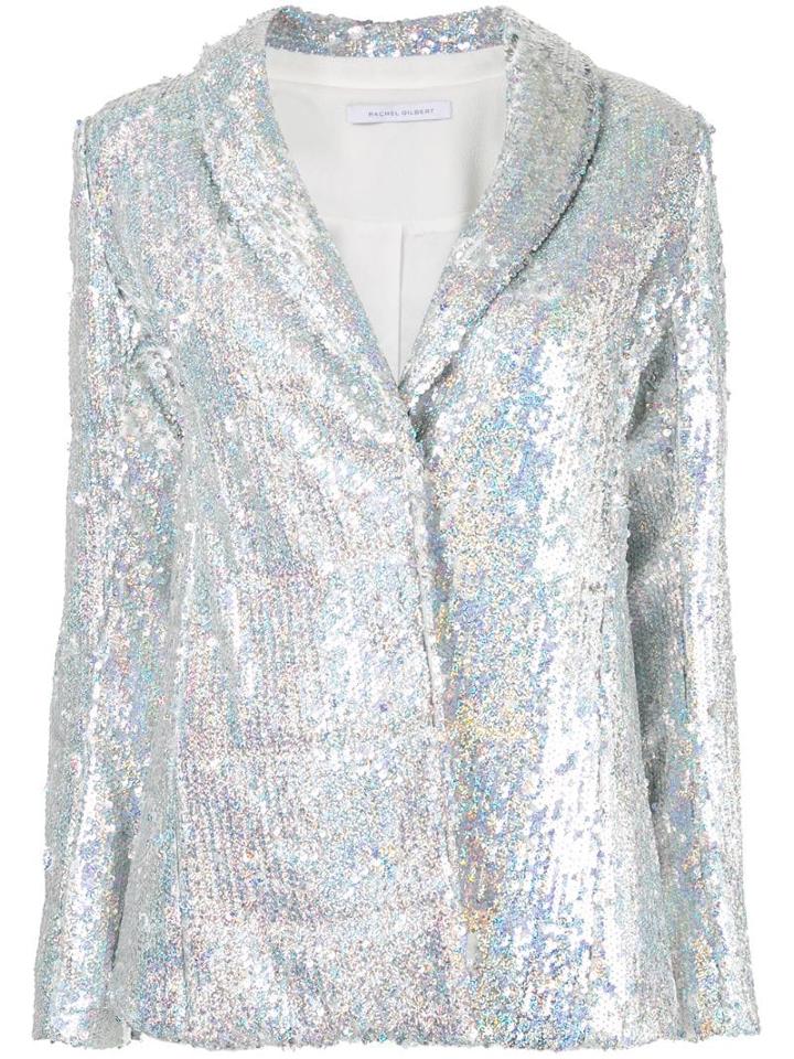 Rachel Gilbert Quincy Sequin Blazer - Silver
