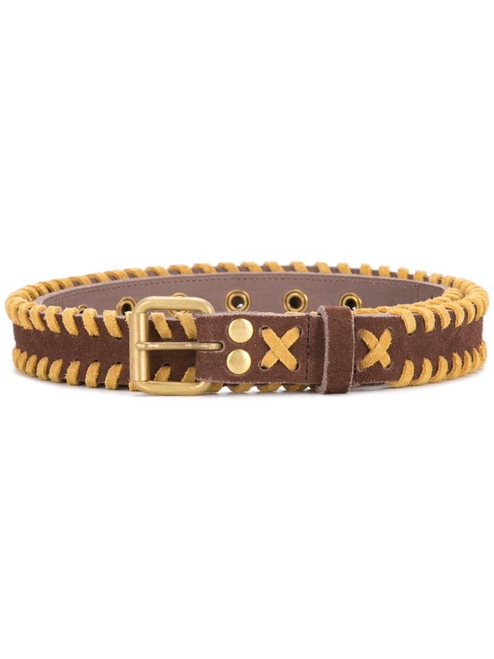 Kolor Whipstitch Belt - Brown