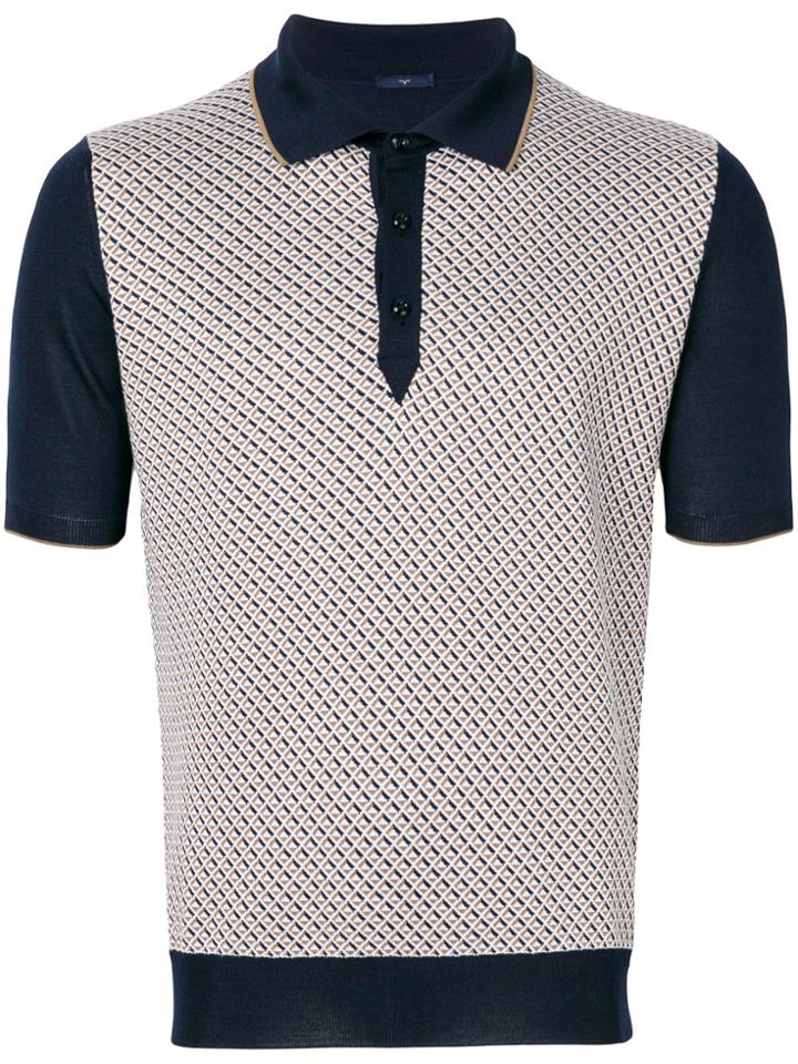 Larusmiani Embroidered Polo Top - Blue