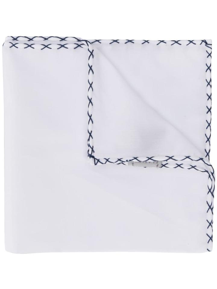 Eleventy Cross-stitch Scarf - White