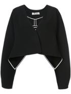 Dvf Diane Von Furstenberg Cropped Button-up Jacket - Black