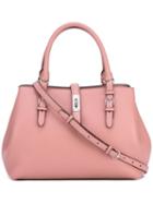 Bally - Top Handles Shoulder Bag - Women - Calf Leather - One Size, Women's, Pink/purple, Calf Leather
