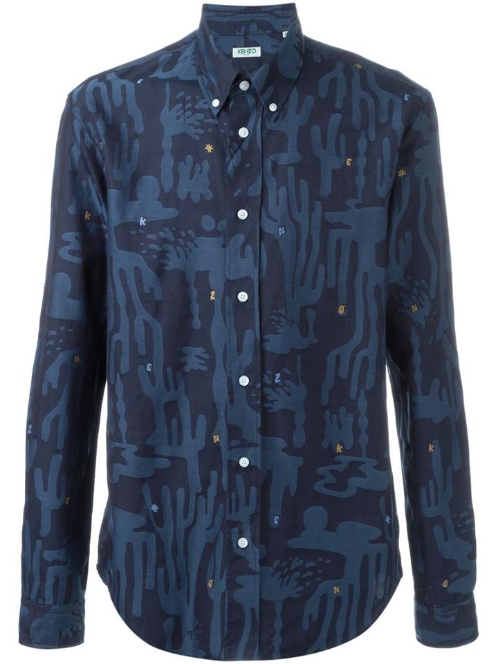 Kenzo 'cactus' Button Down Shirt