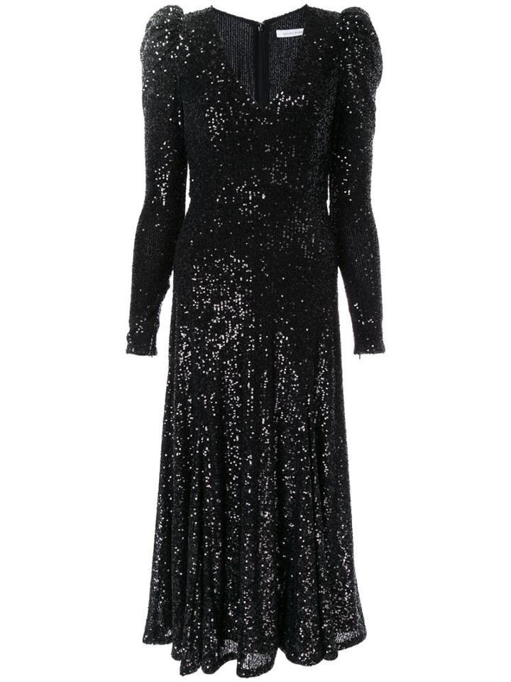 Rachel Gilbert Nancy Shoulder Detail Sequin Dress - Black