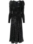 Rachel Gilbert Nancy Shoulder Detail Sequin Dress - Black