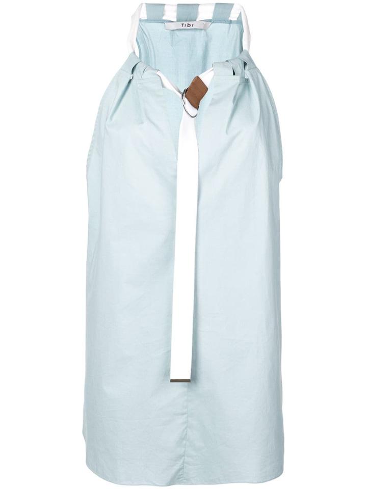 Tibi Tie Neck Top - Blue