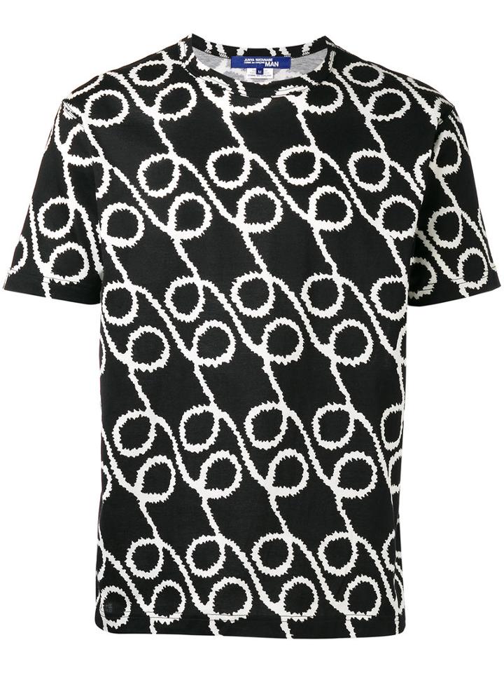 Junya Watanabe Comme Des Garçons Man Printed T-shirt, Men's, Size: Large, Black, Cotton