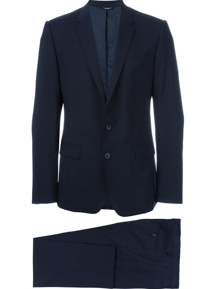 Dolce & Gabbana - Two Piece Suit - Men - Virgin Wool/spandex/elastane/viscose/cupro - 46, Blue, Virgin Wool/spandex/elastane/viscose/cupro